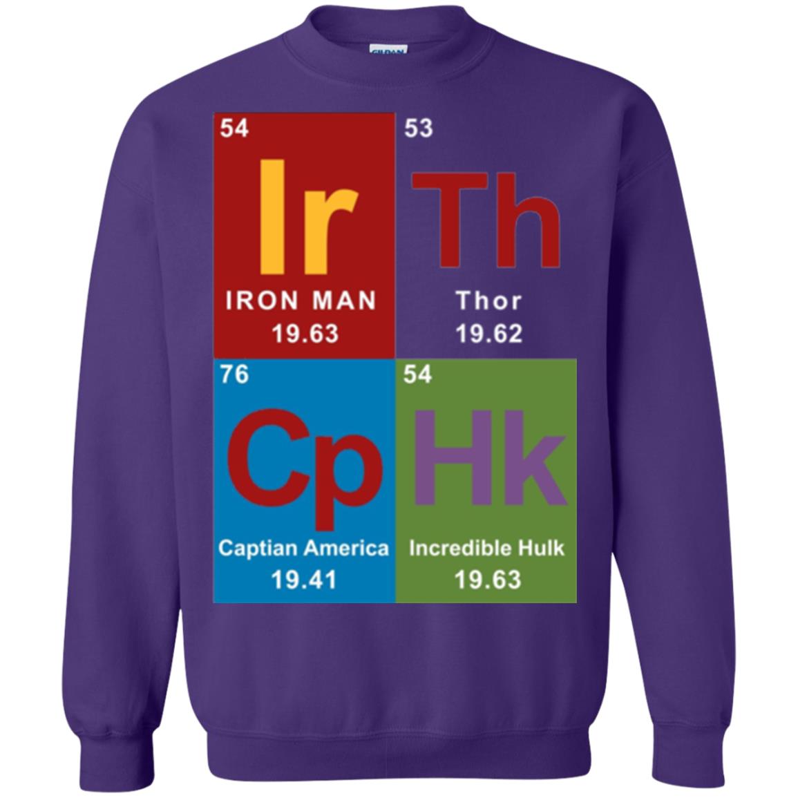 Marvel Avengers Periodic Table Elements T-shirt Purple
