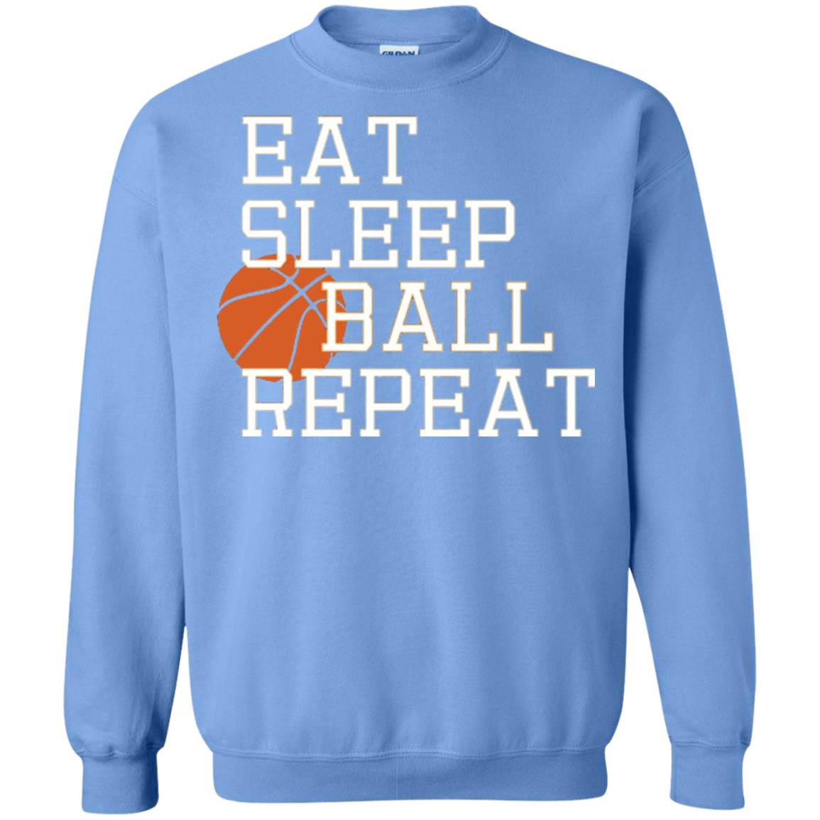 Basketball T-shirt Eat Sleep Basketball Repeat Carolina Blue
