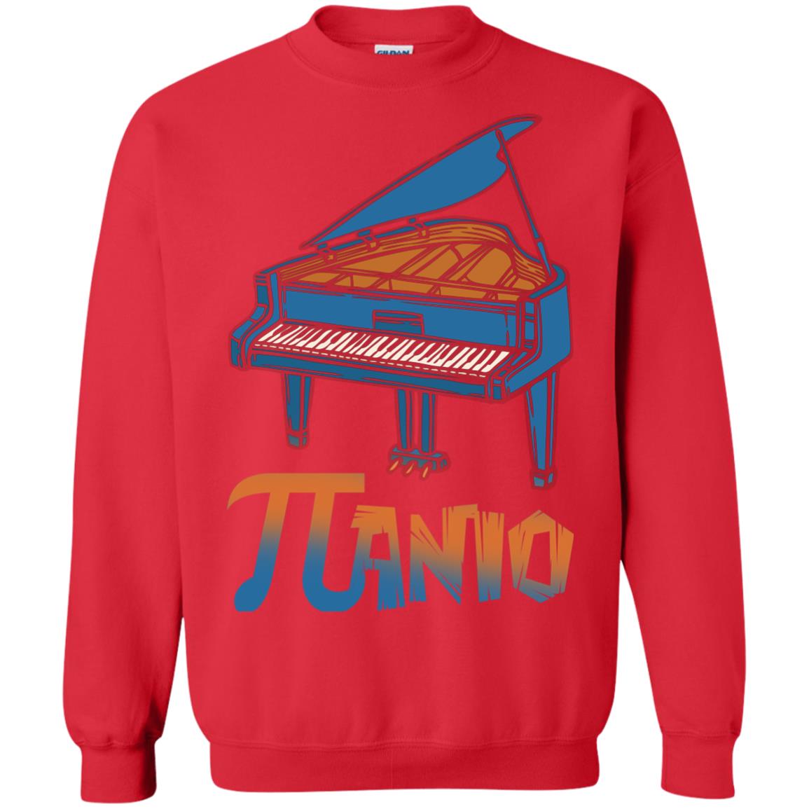 Pi Day T-shirt Funny Piano Lover Red