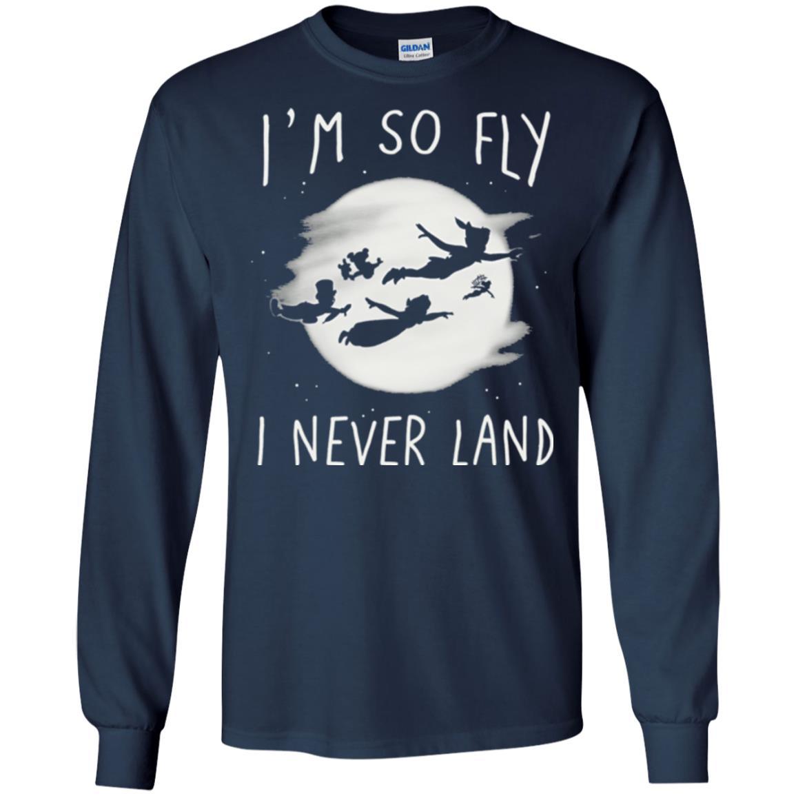Film T-shirt Peter Pan So Fly Moon Silhouette Graphic Navy