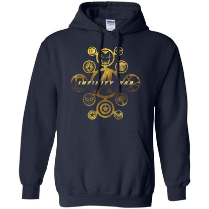 Infinity War Gold Hero Movie T-shirt Navy