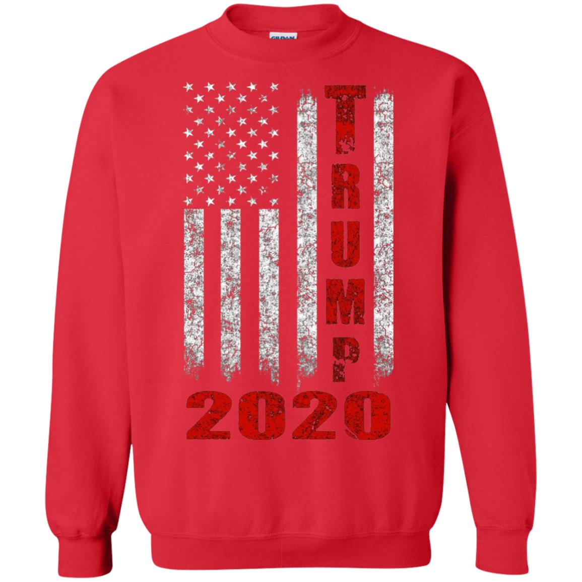 American Flag Vintage Design Trump 2020 T-shirt Red