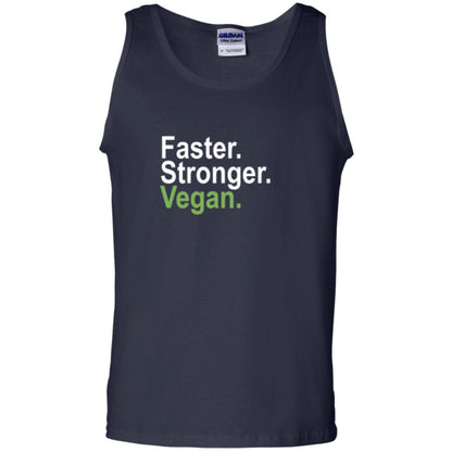 Vegetarian T-shirt Faster Stronger Vegan Navy