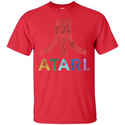Colorful Retro Atari Gaming Logo T-shirt Red