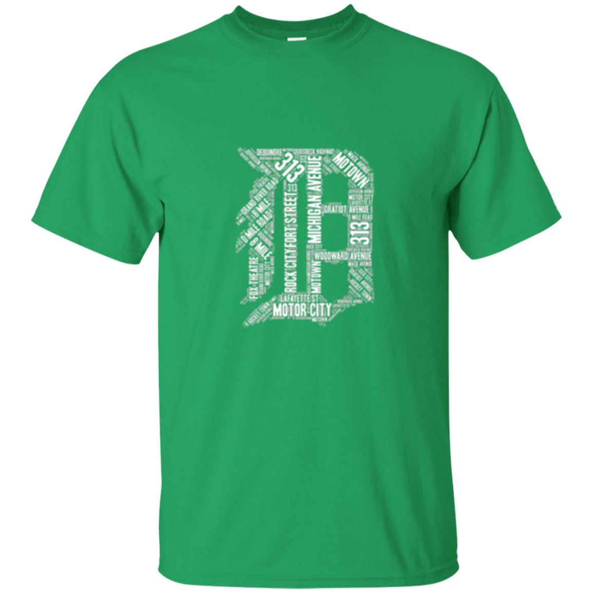 Detroit T-shirt Graphic D Irish Green