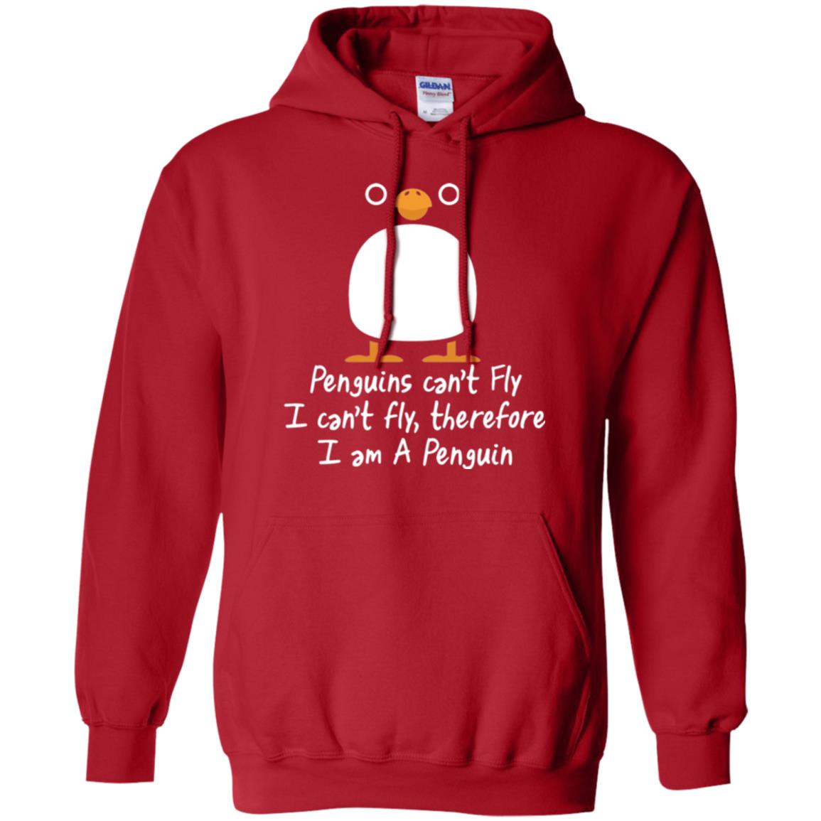 Penguin T-shirt I Can_t Fly Red