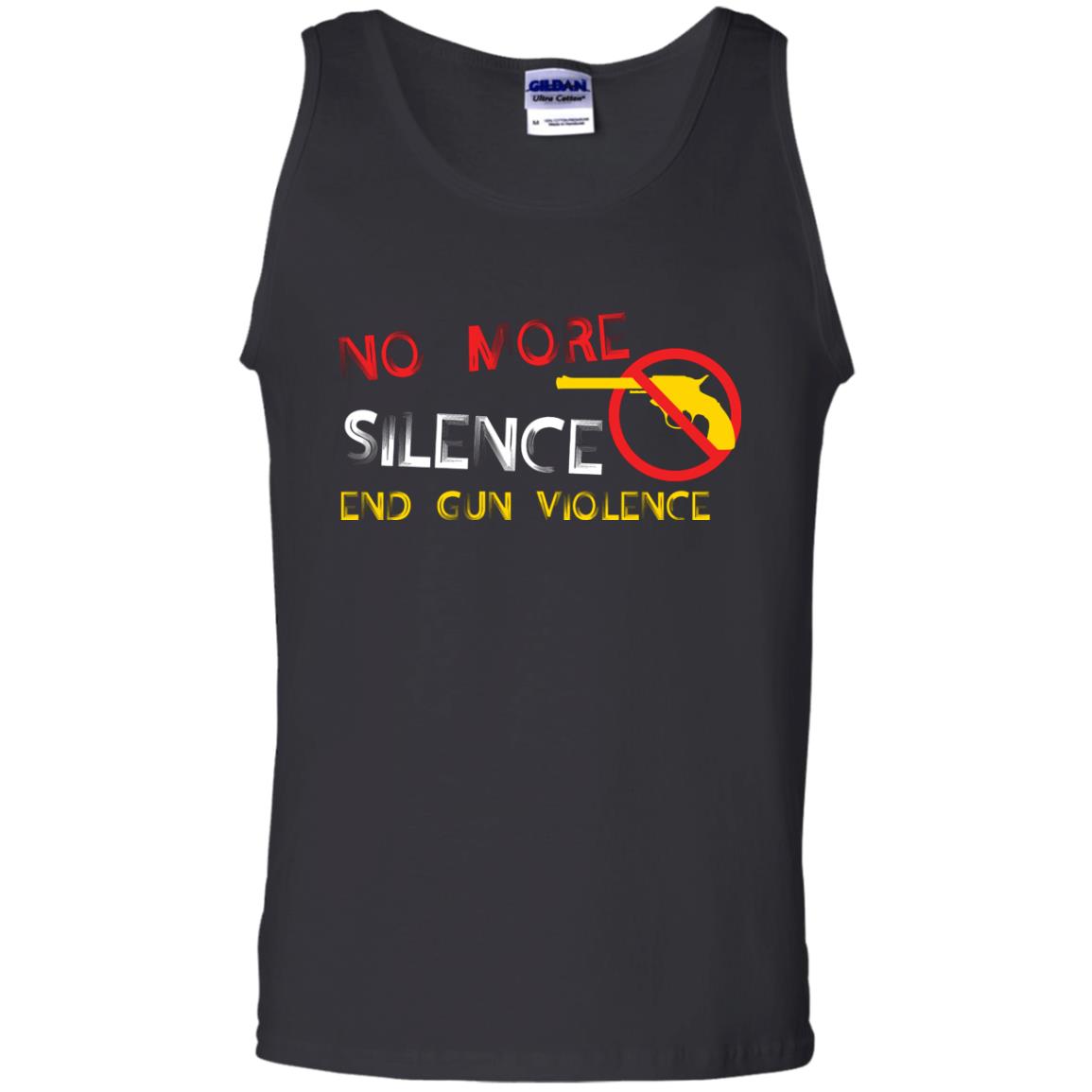 Anti Gun T-shirt No More Silence End Gun Violence Black