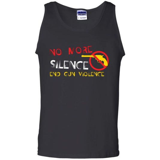 Anti Gun T-shirt No More Silence End Gun Violence Black