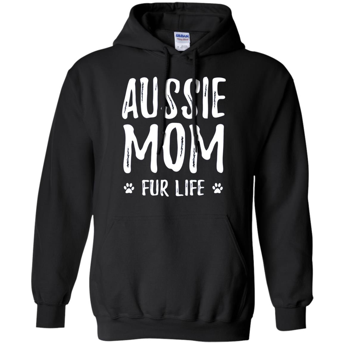 Aussie Mom Fur Life T-shirt Black