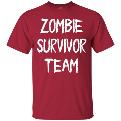 Zombie Lover T-shirt Zombie Survivor Team Cardinal