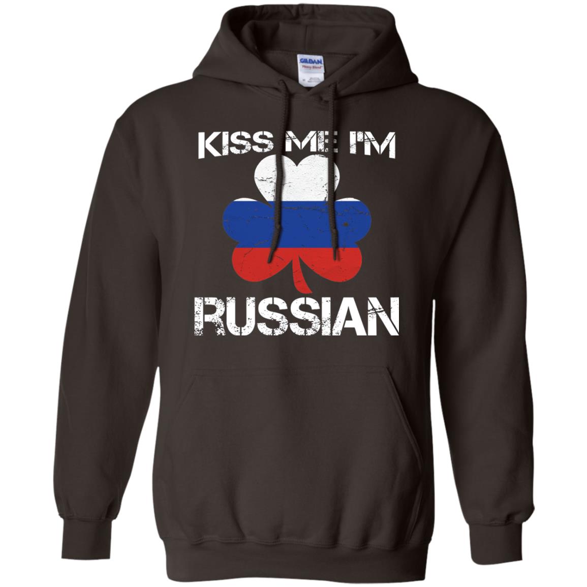 Kiss Me Russian Distressed St. Patrick_s Day 2018 T-shirt Dark Chocolate