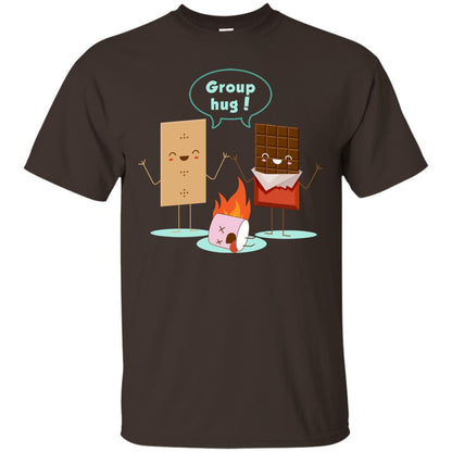 Funny Smores Chocolate Marshmallow Hiking Camping T-shirt Dark Chocolate