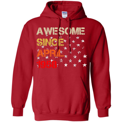 Born In April 1958 60th Birthday Awesome Since April 1958 Red