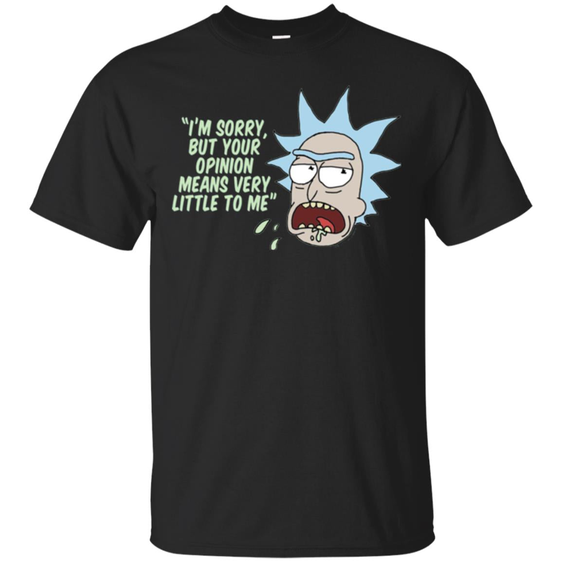 Rick And Morty T-shirt Your Opinion Means Very Little To Me Black
