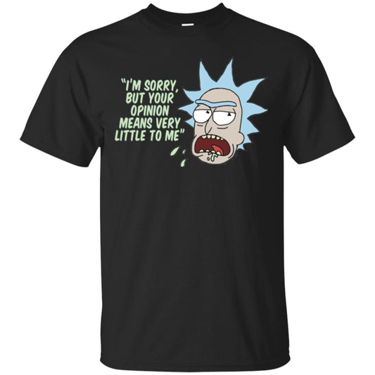Rick And Morty T-shirt Your Opinion Means Very Little To Me Black
