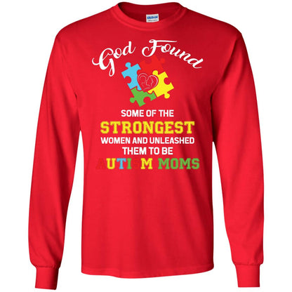 And Unleashed Them To Be Autism Moms Autism Shirt For Mom Red