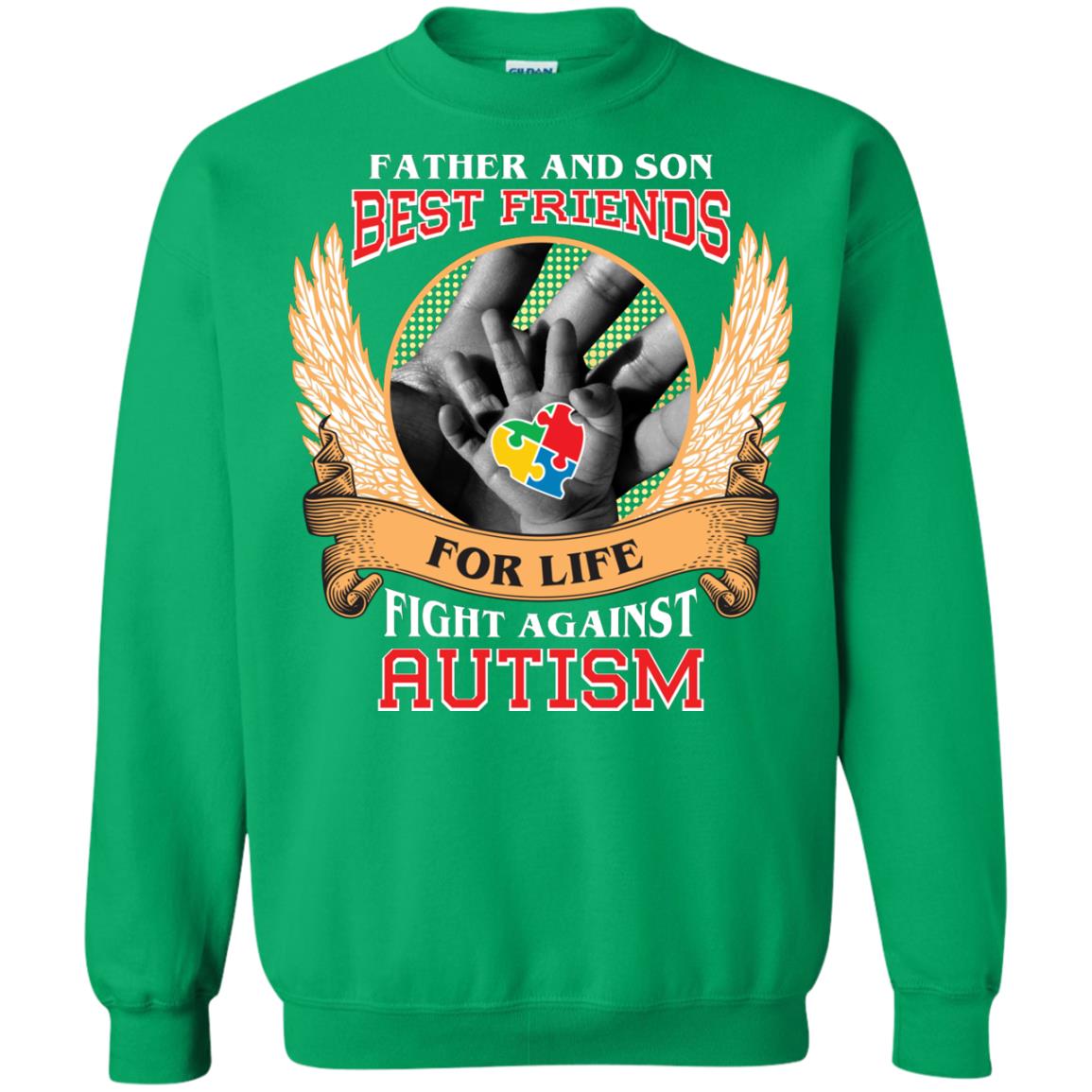 Autism Awareness T-shirt Father And Son Best Friends Irish Green
