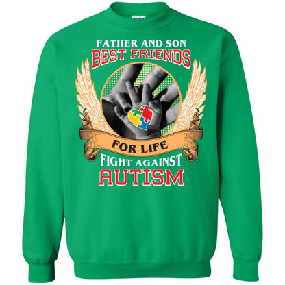 Autism Awareness T-shirt Father And Son Best Friends Irish Green