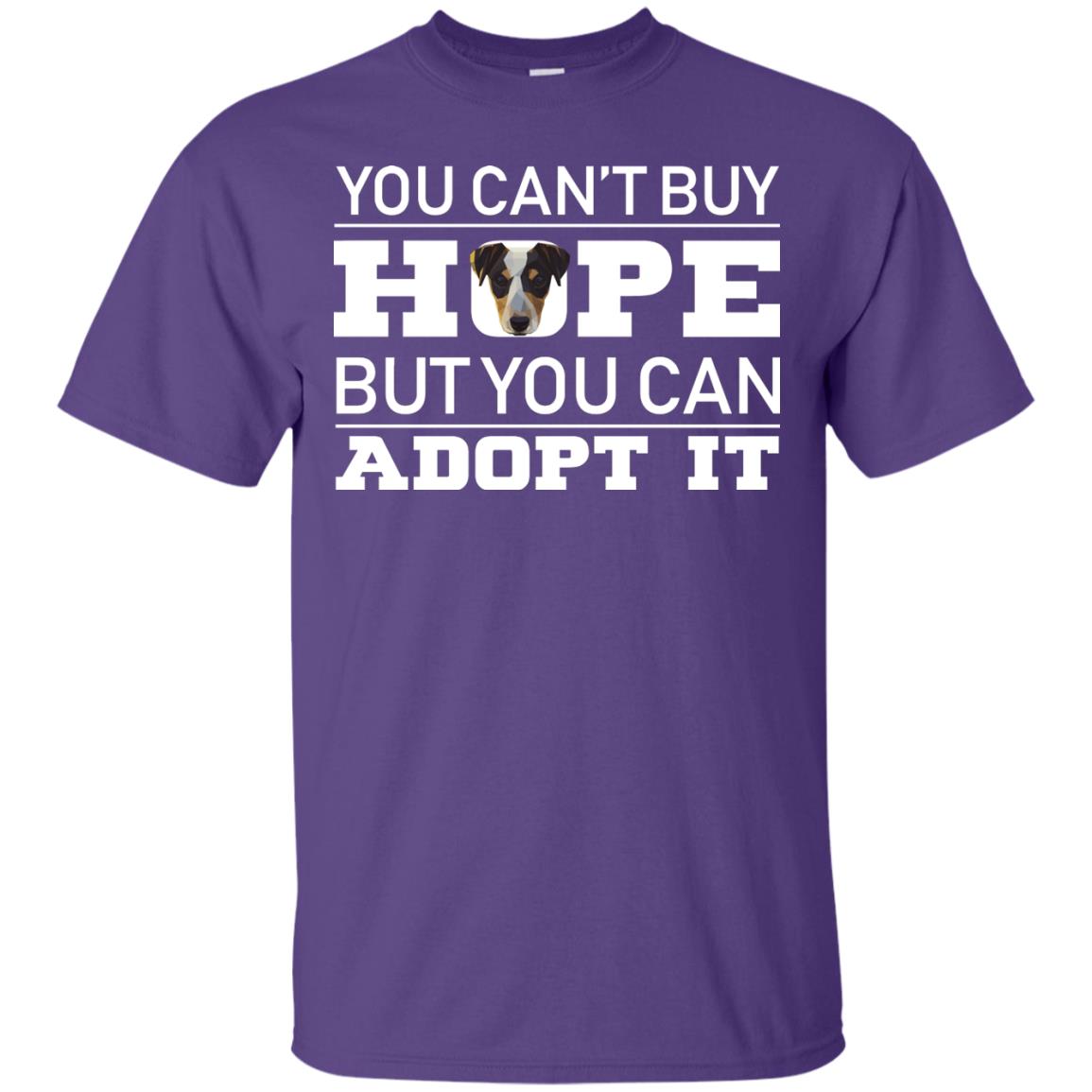 You Can_t Buy Hope But You Can Adopt It Dog Shirt Purple