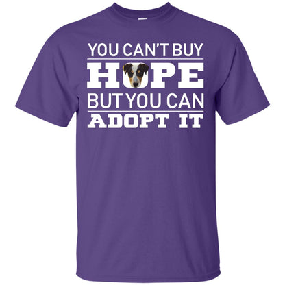 You Can_t Buy Hope But You Can Adopt It Dog Shirt Purple