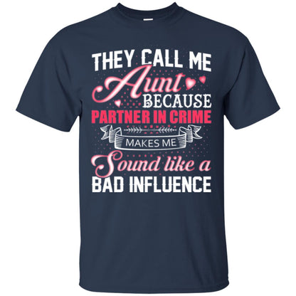 Aunt T-shirt They Call Me Aunt Navy