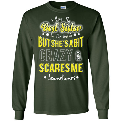 Family T-shirt I Have The Best Sister In The World Forest Green