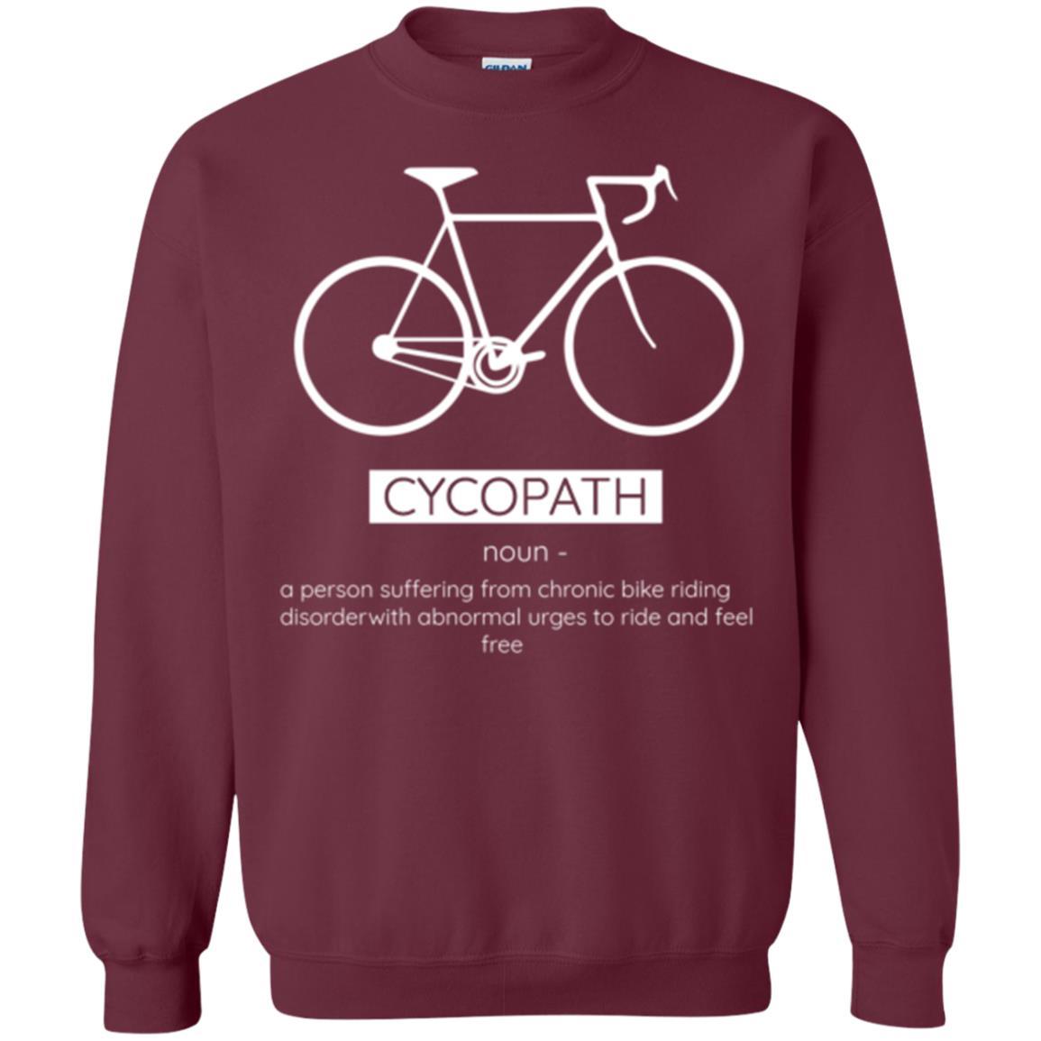 Biker T-shirt Cycopath Definition T-shirt Maroon