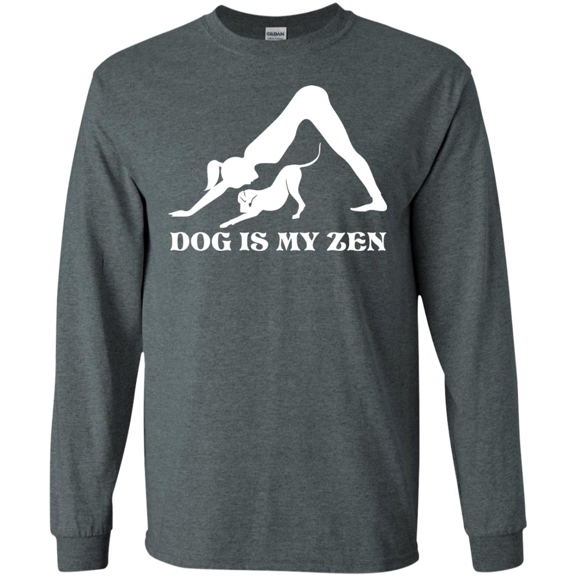 Yoga Dog T-shirt Dog Is My Zen Dark Heather