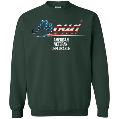Veteran T-shirt Proud American Veteran Deplorable Forest Green