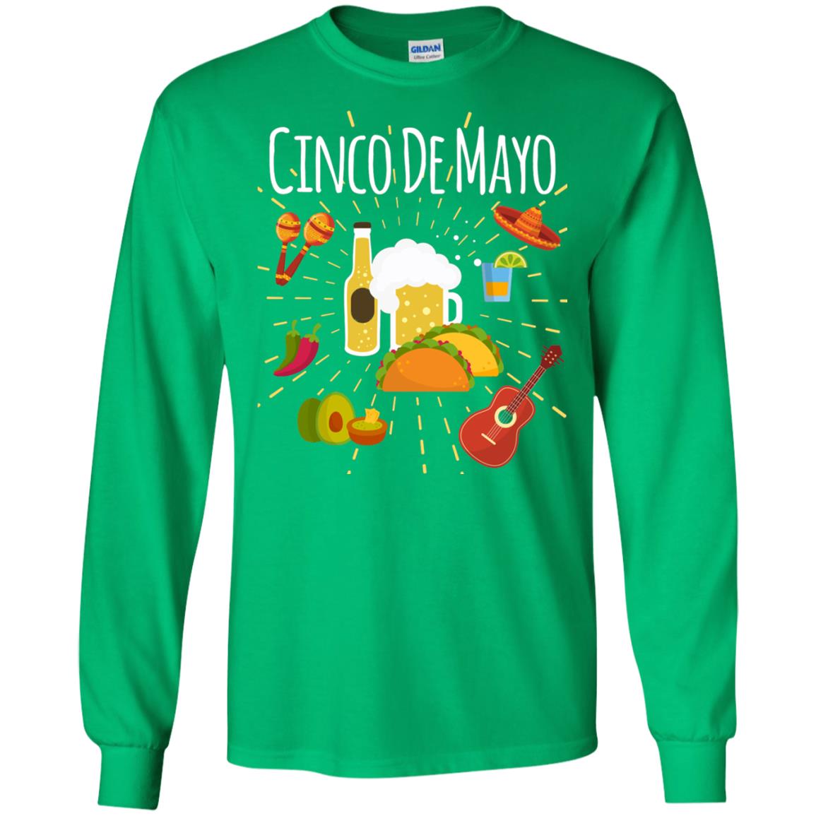 Cinco De Mayo Beer Tacos Guitar Mexico Shirt Irish Green