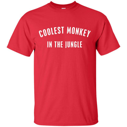 Monkey T-shirt Coolest Monkey In The Jungle Red