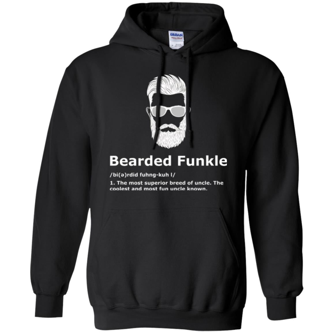 Funny Uncle T-shirt Bearded Funkle Black