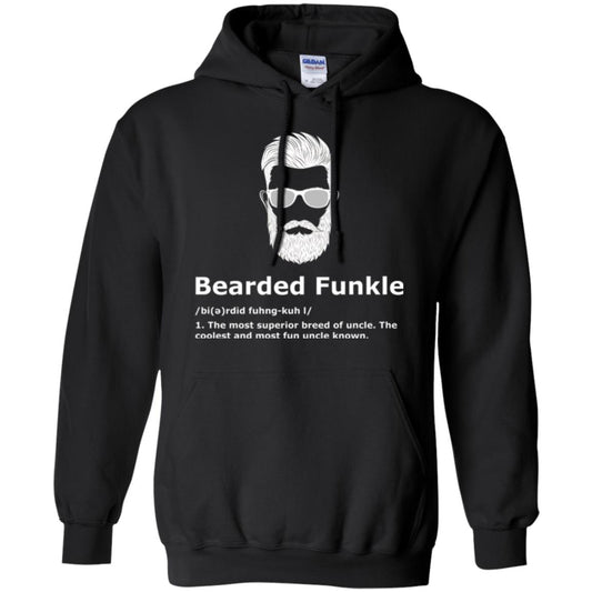 Funny Uncle T-shirt Bearded Funkle Black