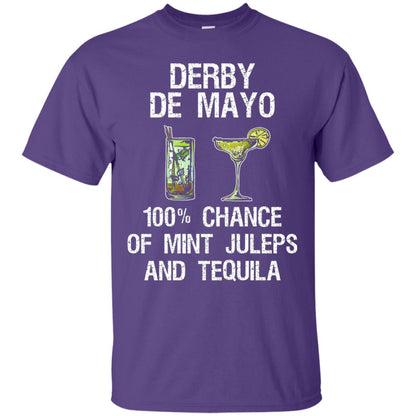 Derby De Mayo T-shirt 100_ Chance Of Mint Juleps And Tequiila Purple
