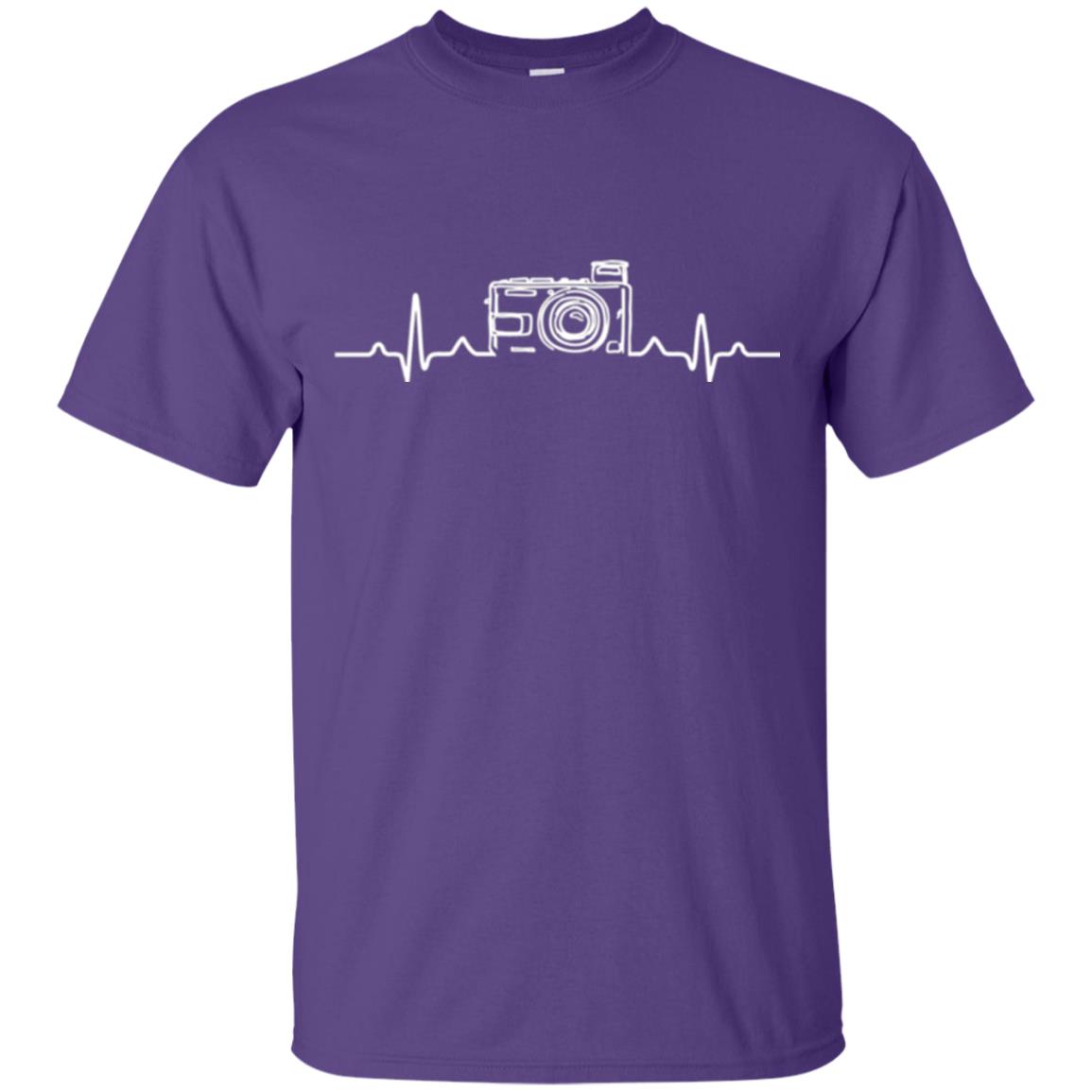 Photographers T-shirt Heart Beat Camera Purple