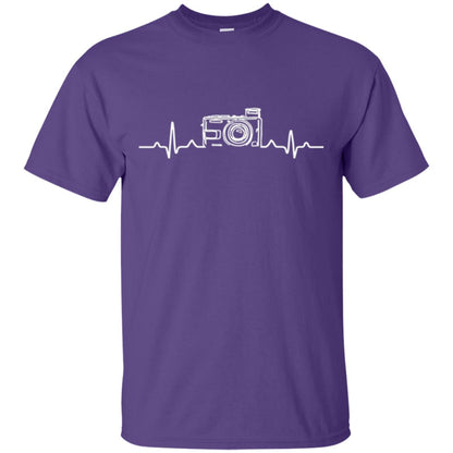 Photographers T-shirt Heart Beat Camera Purple