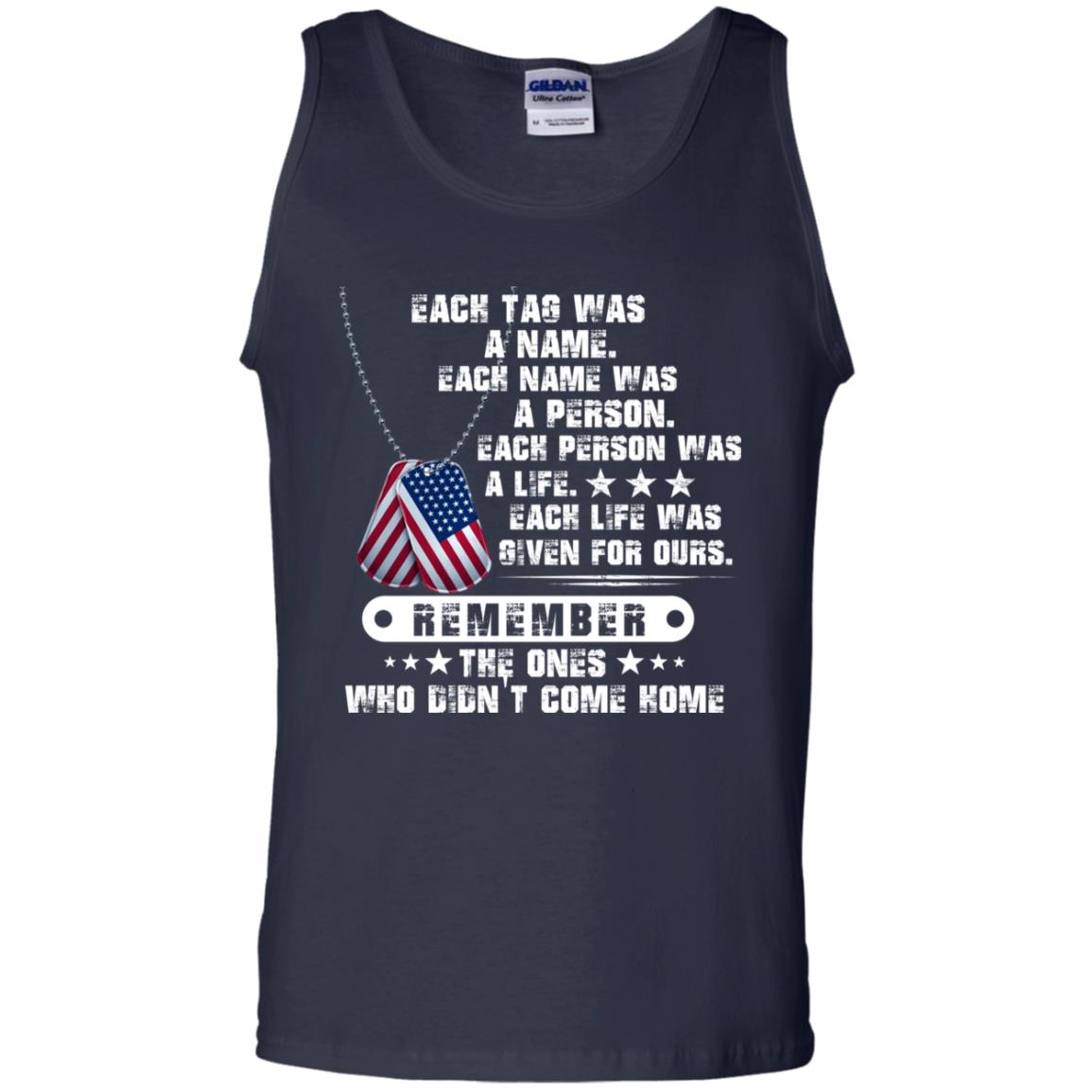 Each Tag Was A Name. Each Name Was A Person. Each Person Was A Life Shirt Navy