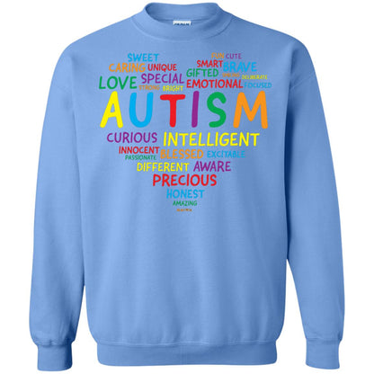 Autism Heart Autism Awareness T-shirt Carolina Blue