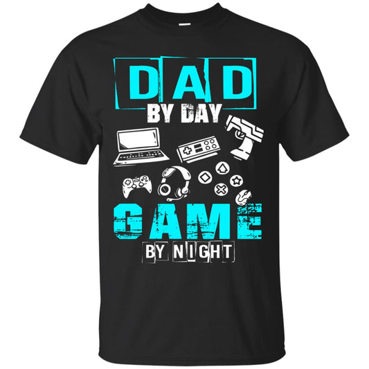Dad By Day Gamer By Night Gamer T-shirt Black