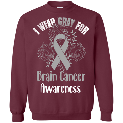 I Wear Gray For Brain Cancer Awareness T-shirt