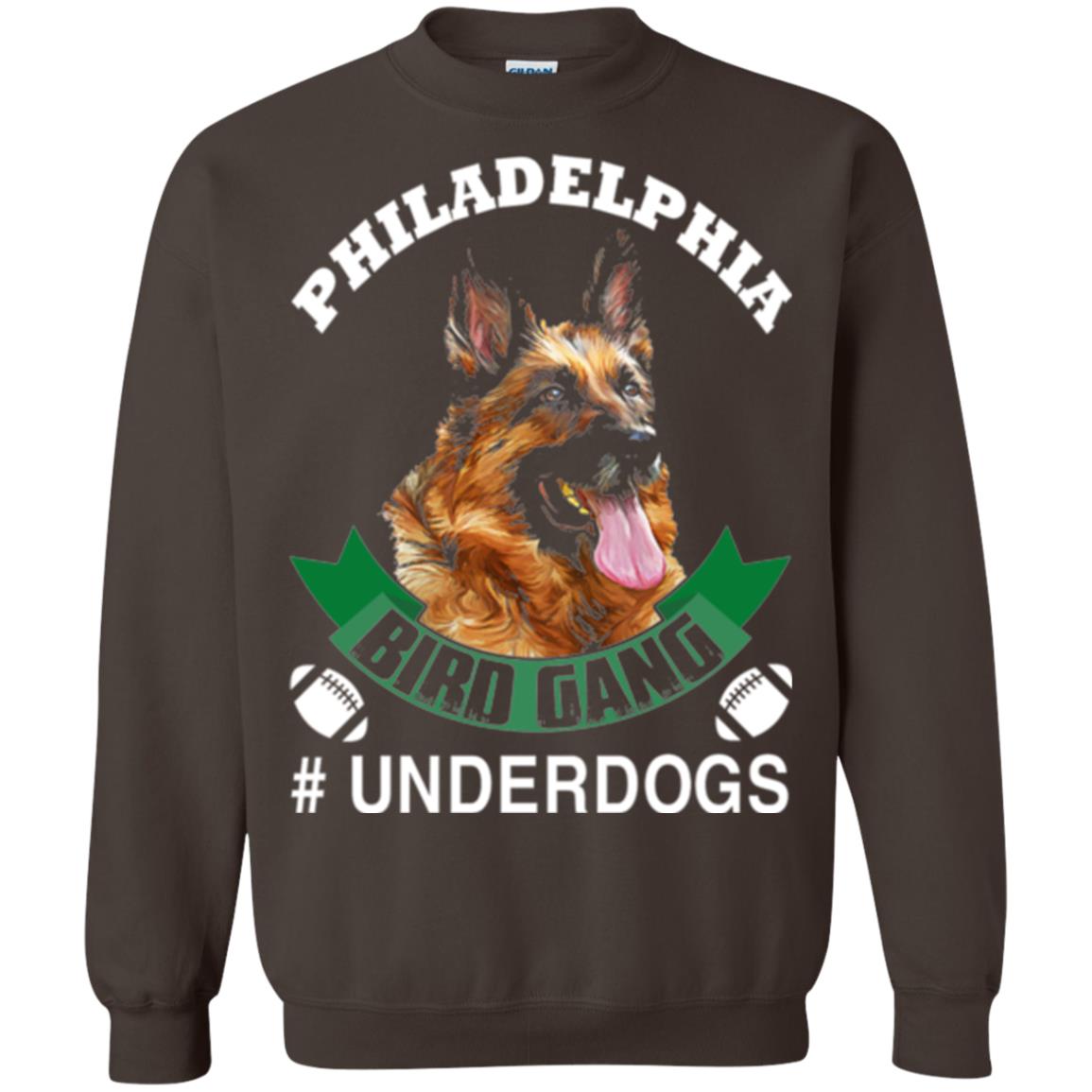 Football Lover T-shirt Philadelphia Bird Gang Underdogs 2018 Dark Chocolate