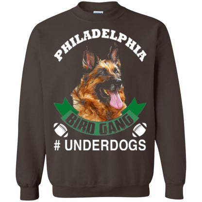 Football Lover T-shirt Philadelphia Bird Gang Underdogs 2018 Dark Chocolate