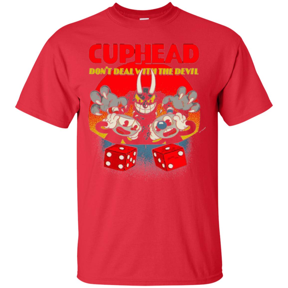 Video Game T-shirt Cuphead And Mugman Devil_s Dice Red