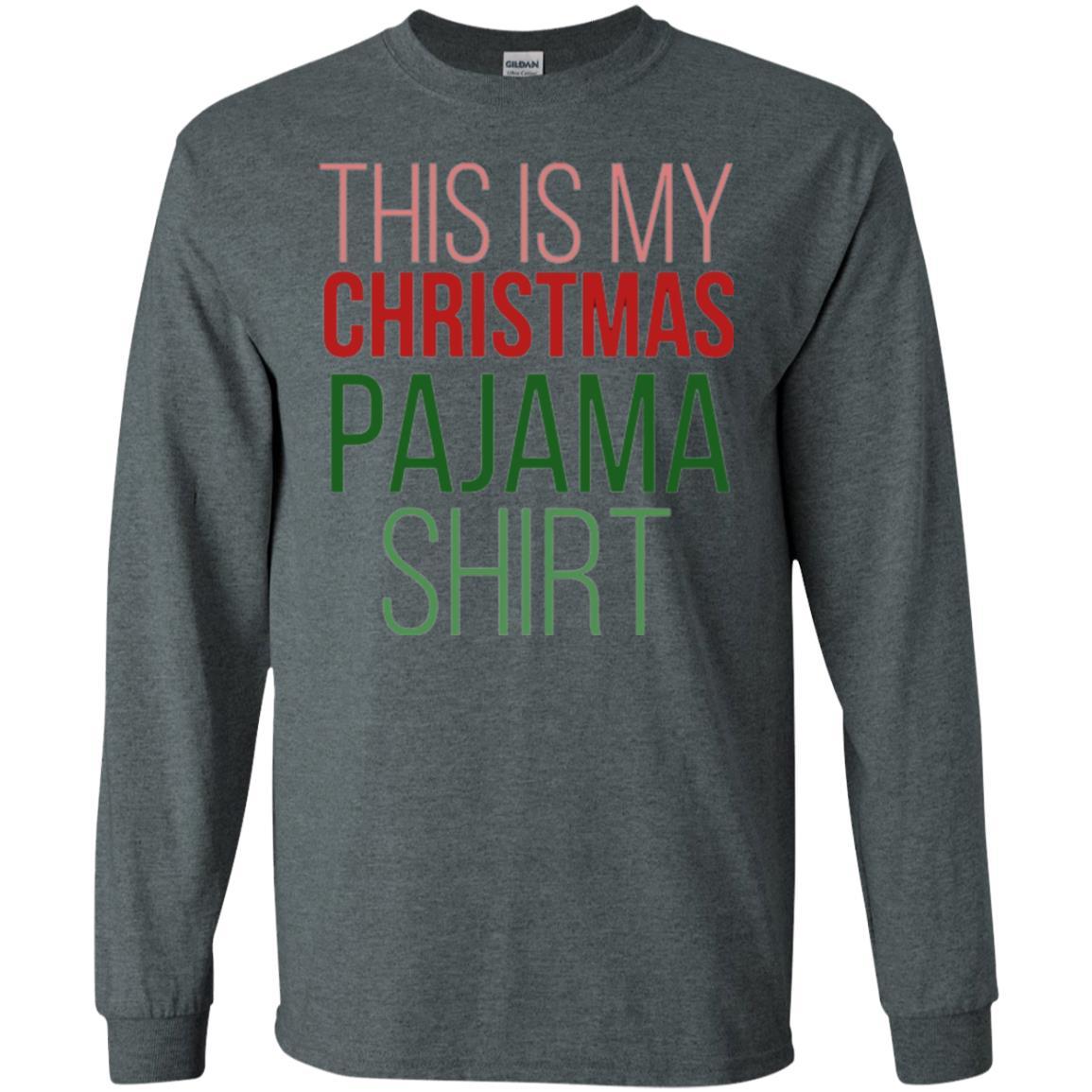 Christmas T-shirt This Is My Christmas Pajama Dark Heather