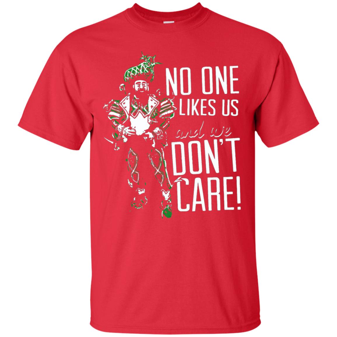 No One Likes Us We Don_t Care Philly Football Lover T-shirt Red