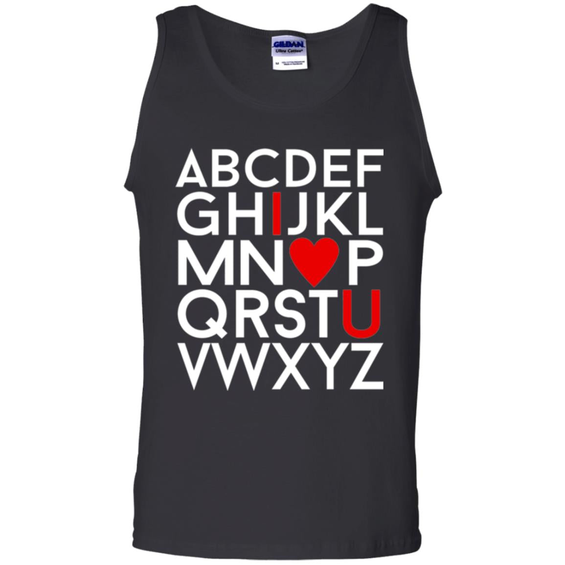 Happy Valentine_s Day Shirt, Alphabel I Love You Black