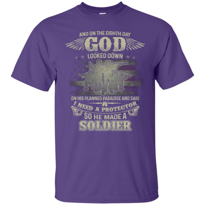 And On The Eighth Day God Looked Down On His Planned Paradise And Said I Need A Protector So He Made A Soldier Purple
