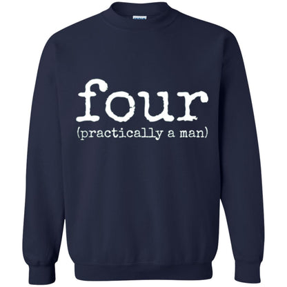4th Birthday T-shirt Your Practically A Man T-shirt Navy