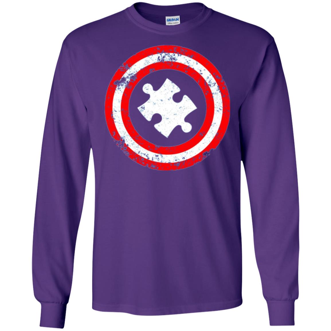 Captain Autism Superhero T-shirt Autism Awareness Purple