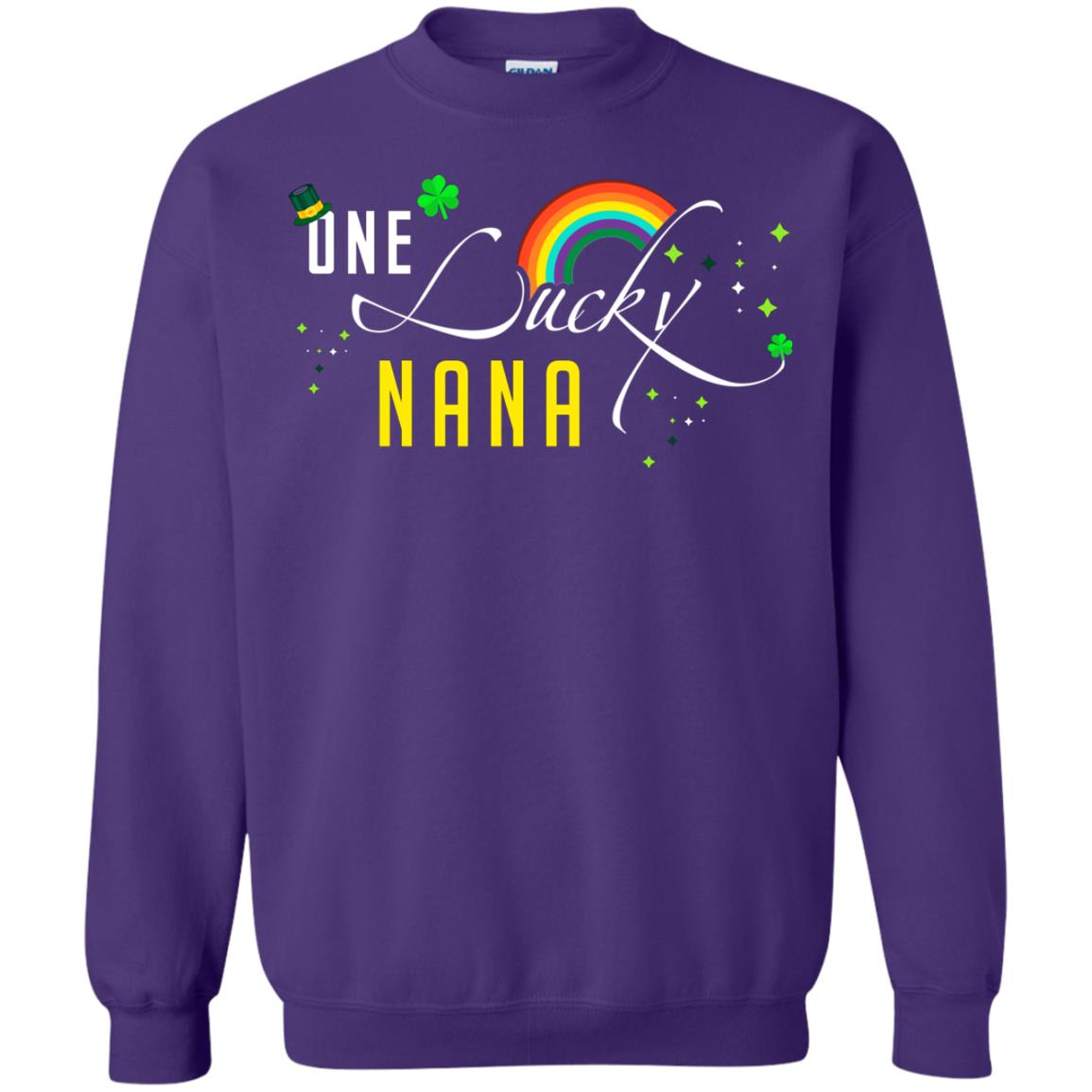 One Lucky Nana St. Patrick_s Day T-shirt Purple